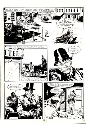 Claudio Villa | Original page for Tex n. 354. Cm. 25x35. Ink. Mint. Code 2048. | Segni e Disegni