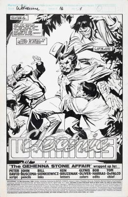 John Buscema & Bill Sienkiewicz | Lot 675 - Wolverine - Electric Warriors | Finarte