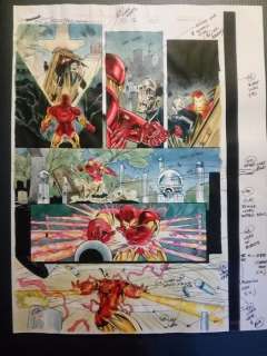 iron man Annual 99 - Original hand coloured / inked page with corection - Other - (1999) | Catawiki