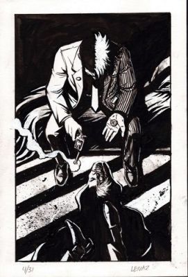 Two-Face (Batman villain) DC Comics Original Art Illustration by Tyler Lenaz | eBay US (Buy It Now)