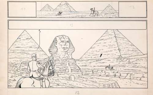 Jacobs | Le Mystère de la grande pyramide, demi planche Ã … | Banque Dessinée