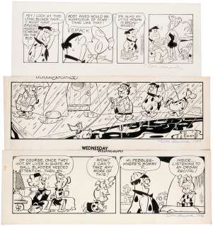 DON SHERWOOD "THE FLINTSTONES" SIGNED ART/PRINT LOT. | Hake’s