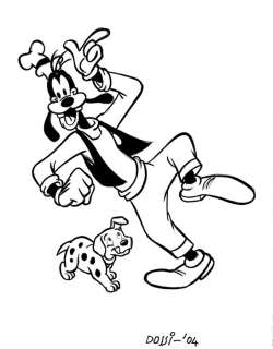 Dossi, Sandro  - Illustrazione originale - Goofy (2004) | Catawiki