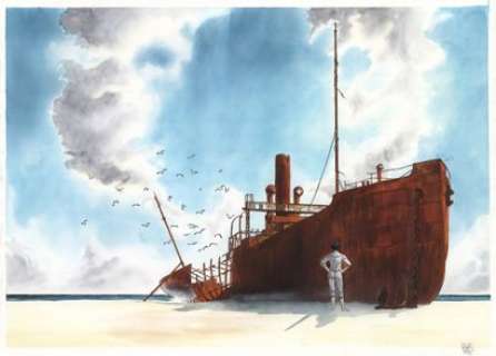 Christophe DUBOIS (né... - Lot 461 - * La ballade de Magdalena Encres de couleur sur papier. Signé...