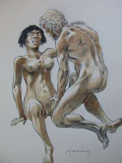 Hermann - Aquarelle originale - Jeremiah et Lena | Catawiki