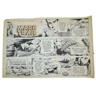 "Mark Trail" Mark Dodd and Tom Hill Signed Comic Strip (1974) | misc / divers