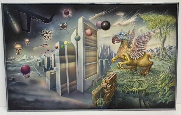Lot 52 - Richard Shenfield – Gryphon Commodore 64 Game Cover Original Art, 1984 | Oberon Auctions