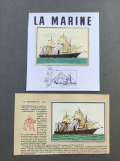 Studios Hergé - Mise en couleurs originale du Chromo 116: "Paquebot anglais transatlantique" - Voir et Savoir (1963) | Catawiki