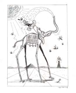 Donald Duck inspired by Dali - Original Drawing - Tony Fernandez - EO | Catawiki