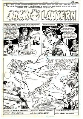 Romeo Tanghal, Vince Colletta | Super Friends #44 P23 (1981) Tanghal / Colletta Jack O’Lantern Title Page | ComicArtFans Classifieds