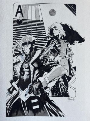 Marco Mercuri | X-Men Gambit & Rogue By Marco Mercuri | ComicArtFans Classifieds
