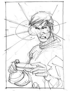 John Romita Jr. - Pencils By John Romita, Jr. | X-MEN CHARACTER DESIGNS - Cyclops Rough 2 | The Artist’s Choice