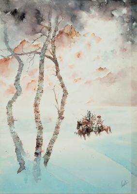 Lot 27 - Tisselli Sergio - "Tribù indiane: Pawnee ", 2015 | Urania Casa d’Aste