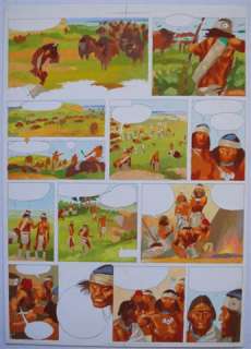 HANS G. KRESSE: Indianenreeks origineel ingekleurde pagina. | Zwiggelaar Auctions