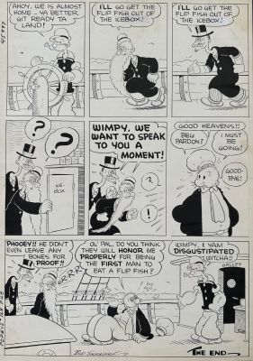 Bud Sagendorf | Popeye #168 Page 48 (Four Color Comics) Original Art By Bud Sagendorf 1947 | ComicArtFans Classifieds