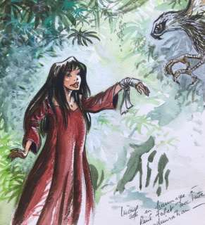 Luguy, Philippe - Aquarelle publiée - Pour un hommage Ã  René Follet - Shéléna | Catawiki