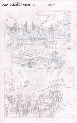 Mark Bagley | Civil War 2: the Fallen Page 1 | ComicArtFans Classifieds