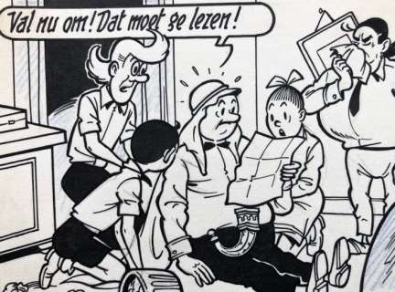 Suske en Wiske 50 - Originele pagina (p.16) Sjeik el Ro-Jenbiet - met luxe groot formaat hc - (1963/2018) | Catawiki