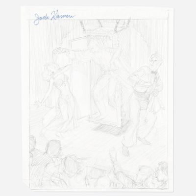 Lot 362 - Jack Kaman, Vault of Horror #13 Cover Preliminary Original Art (EC Publications, 1950) | Landry Pop Auctions