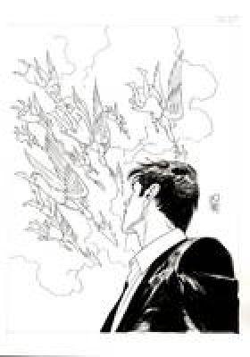 Angelo Stano | Original cover for Dylan Dog n. 229 "Il cielo può attendere". Cm. 25x35. Ink. Signed. Mint. Code 2307. | Segni e Disegni