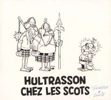 Marcel REMACLE (1926... - Lot 263 - Hultrasson - Fais-moi peur viking ! Encre de Chine...