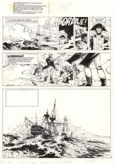 William Vance (1935-... | Bruce J. Hawker - Cap sur Gibraltar Encre de Chine... | Tessier Sarrou