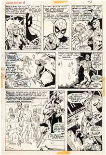 "GIANT-SIZE SPIDER-MAN" #3 COMIC BOOK PAGE ORIGINAL ART BY ROSS ANDRU. | Hake’s