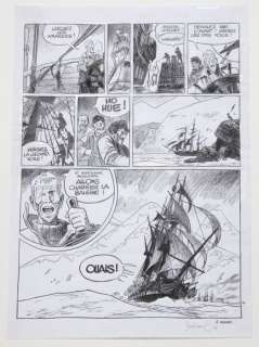 Bonhomme, Matthieu - Le voyage d’Esteban T1 - Planche originale (p.10) + planche crayonné originale Le Baleinier - (2005) | Catawiki