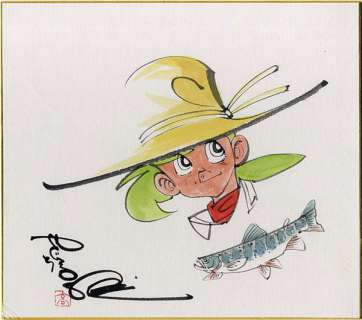 Takao Yaguchi Hnadwritten color shikishi â€œTurikichi-Sanpeiâ€ | Mandarake (Big Web)