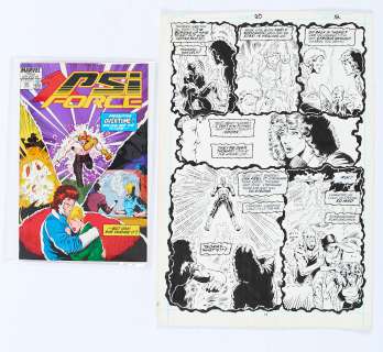 Psi Force 20 (1988) original pg 12 artwork by Ron Lim: pencils and Mike Witherby: inks | Comic Book Auctions ltd