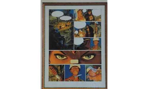 MARINI. " Gipsy ". Gouache en couleurs sur papier pour la planche 14 de | Tessier Sarrou