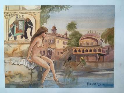 India Dreams T10 - Aquarelle originale - Page volante - EO - (2016) | Catawiki