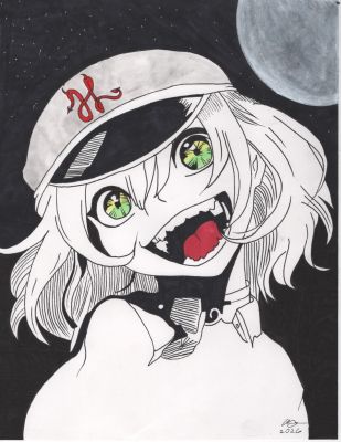Saylor | Anime-Inspired Illustration with Moon Background | Raremarq (Buy It Now)