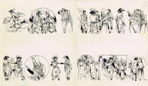 Giffey. René | Â«Un Enfant dans la TourmenteÂ». Bel ensemble de 17 planches | Tessier Sarrou