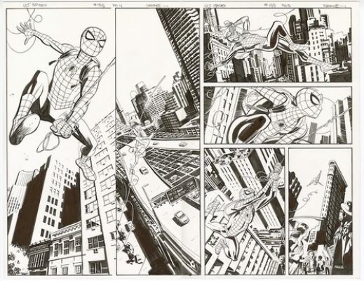 Ultimate Spider-Man #155 pages 4 & 5 Original Art Chris Samnee