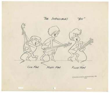 Hanna-Barbera Production Handwritten illustration "The Impossibles" | Mandarake (Big Web)