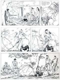 Manara | L’ÉTÉ INDIEN Planche originale Ã  l’encre de Chine, en 3 strips, | Cornette de St Cyr