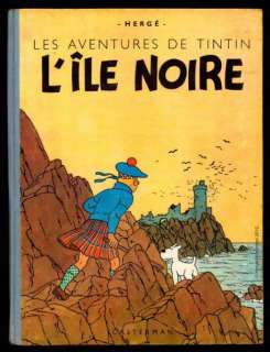 Herg | TINTIN L’ILE NOIRE Album Edition couleurs 1946, dos B1, papier plus | Cornette de St Cyr