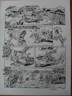 Olis (Longe, Olivier) | Original page in ink  - Garage Isidore | Catawiki