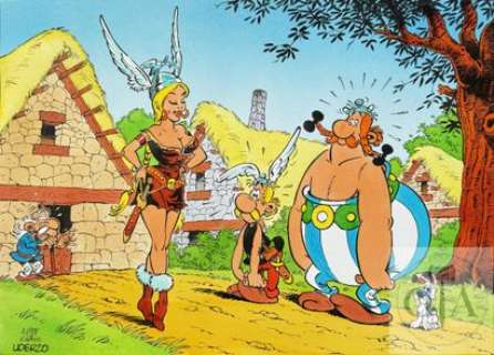 Andre Sipp/Asterix. Dessin original realise en hommage a… | Dagoty