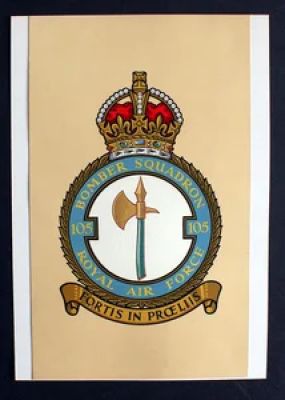 20Th Century Unidentified Artist | R.A.F. Badge: Bomber Squadron 105 | Illustration Art Gallery