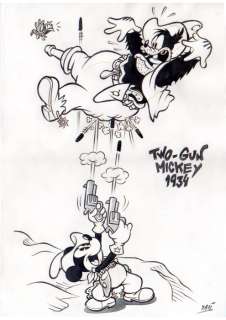 Xavi  (Xavier Vives Mateu) - Original drawing - Two-Gun MIckey 1934 2 - EO - (2018) | Catawiki