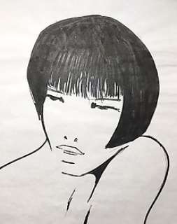  - Brunel, Roger - Originele tekening - Hommage aan Crepax - Valentina 