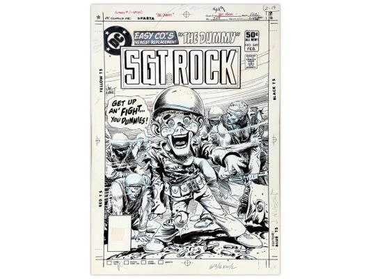 Lot 444 - Joe Kubert Sgt. Rock #349 Cover Art | Weiss Auctions