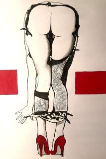 Emmanuelle Clint - illustraz. originale "Camera da letto" - Page volante - (2016) | Catawiki