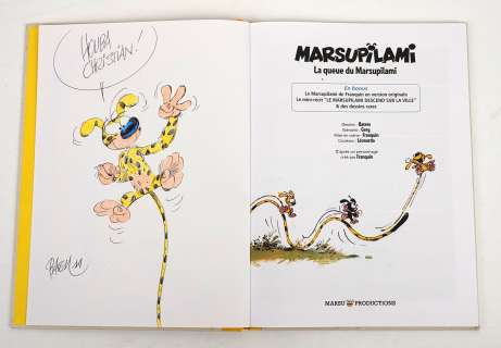 Batem Le Marsupilami Dédicace... | BATEM Le marsupilami Dédicace sur l’album La queue... | Vermot et Associés