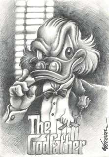 Uncle $crooge - The Godfather - Original Preliminary Drawing - Joan Vizcarra - Art original | Catawiki