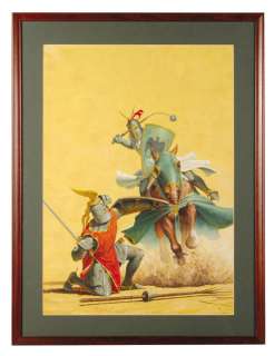 "IVANHOE" LARGE AND IMPRESSIVE DELL COMIC ORIGINAL COVER ART WITH COMIC. | Hake’s