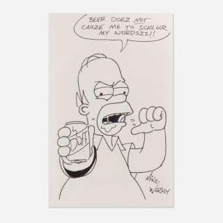 Mike Worley, Homer Simpson Original Art (Bongo Comics) | Landry Pop Auctions
