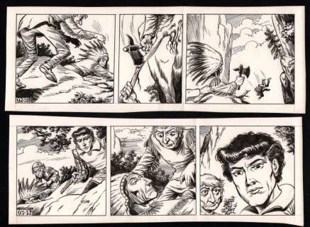 Wijn, Piet - 2 Opeenvolgende, originele stroken (92-32 en 93-32) - Aram - (1959/1960) | Catawiki